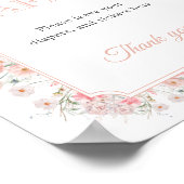 Summer Wildflower Diaper Raffle Baby Shower Poster (Hoek)