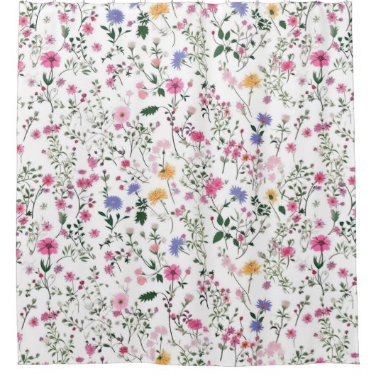 Summer Wildflower Douchegordijn (Voorkant)