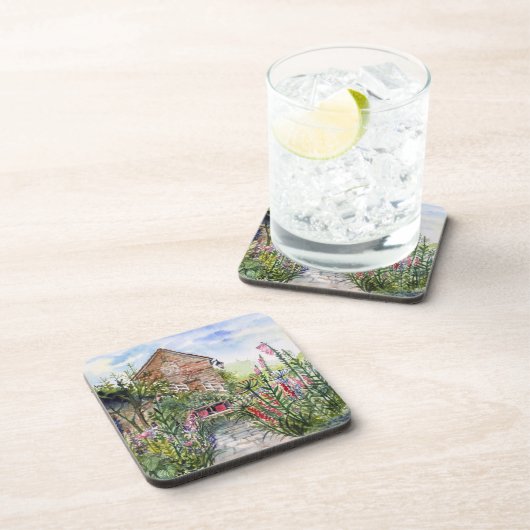 Summer Wildflower English Garden in York Bier Onderzetter (Rechterzijde)