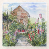 Summer Wildflower English Garden in York Glazen Onderzetter (Voorkant)