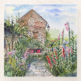 Summer Wildflower English Garden in York Glazen Onderzetter