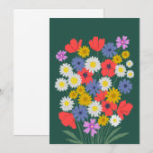 Summer Wildflower Feestdagenkaart (Voorkant / Achterkant)