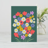 Summer Wildflower Feestdagenkaart (Staand voorkant)