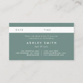 Summer Wildflower Field Afsprakenkaartje (Achterkant)