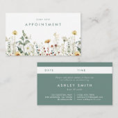 Summer Wildflower Field Afsprakenkaartje (Voorkant / Achterkant)