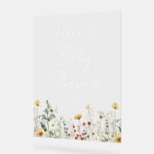Summer Wildflower Field Baby shower Acryl Bord (Hoek)