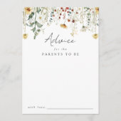 Summer Wildflower Field Baby shower Advieskaart (Voorkant)