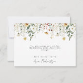 Summer Wildflower Field Baby shower Bedankkaart (Achterkant)