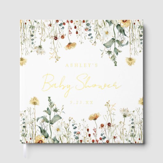 Summer Wildflower Field Baby shower Gastenboek (Voorkant)