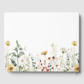 Summer Wildflower Field Baby shower Gastenboek (Achterkant)