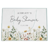Summer Wildflower Field Baby shower Groot Cadeauzakje (Voorkant)