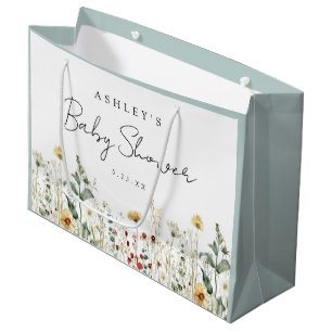 Summer Wildflower Field Baby shower Groot Cadeauzakje