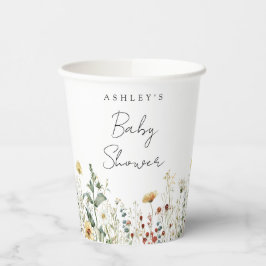 Summer Wildflower Field Baby shower Papieren Bekers