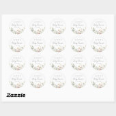 Summer Wildflower Field Baby shower Ronde Sticker (Vel)