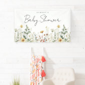 Summer Wildflower Field Baby shower Spandoek (Insitu)