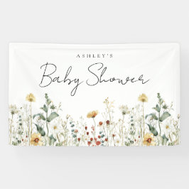 Summer Wildflower Field Baby shower Spandoek