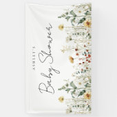 Summer Wildflower Field Baby shower Spandoek (Verticaal)