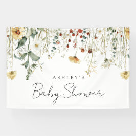 Summer Wildflower Field Baby shower Spandoek
