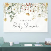 Summer Wildflower Field Baby shower Spandoek (Beurs)