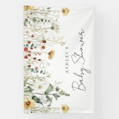 Summer Wildflower Field Baby shower Spandoek (Verticaal)