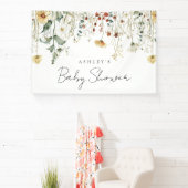 Summer Wildflower Field Baby shower Spandoek (Insitu)