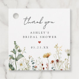 Summer Wildflower Field Bridal Shower Favor Tags Bedankjes Labels