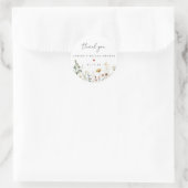 Summer Wildflower Field Bridal Shower Ronde Sticker (Tas)