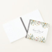 Summer Wildflower Field Bruiloft Gastenboek Notitieboek (Binnen)