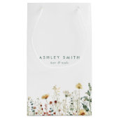 Summer Wildflower Field Business Klein Cadeauzakje (Achterkant)