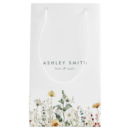 Summer Wildflower Field Business Klein Cadeauzakje (Voorkant)