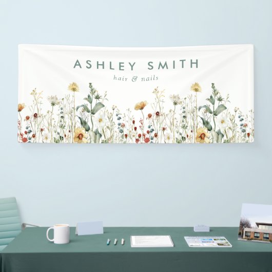 Summer Wildflower Field Business Spandoek (Beurs)