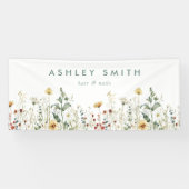 Summer Wildflower Field Business Spandoek (Horizontaal)