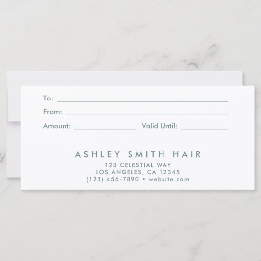 Summer Wildflower Field Cadeaubon (Achterkant)