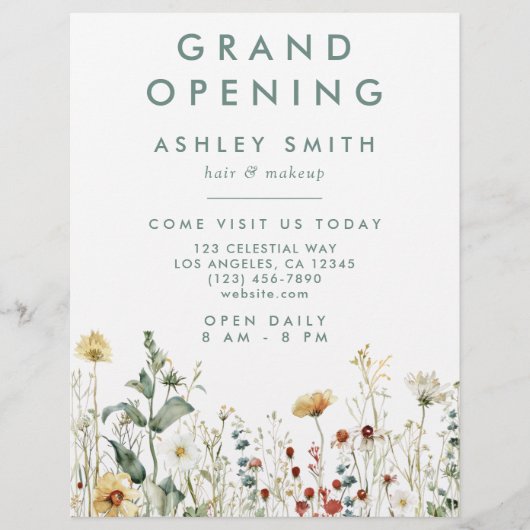 Summer Wildflower Field Flyer (Voorkant)