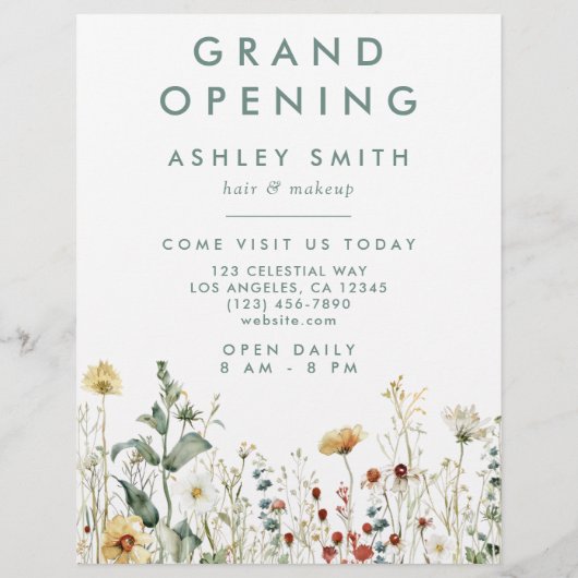 Summer Wildflower Field Flyer (Achterkant)