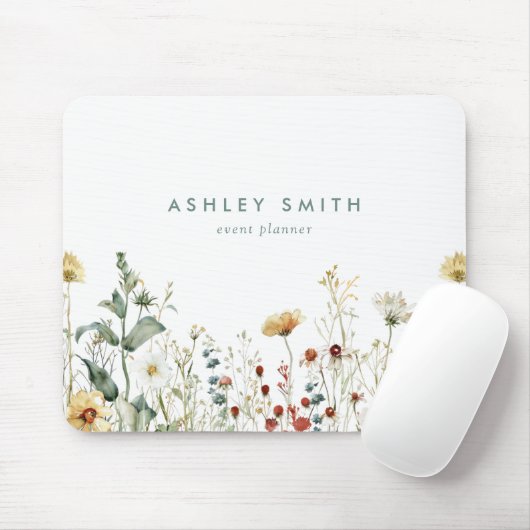 Summer Wildflower Field Muismat (Met muis)