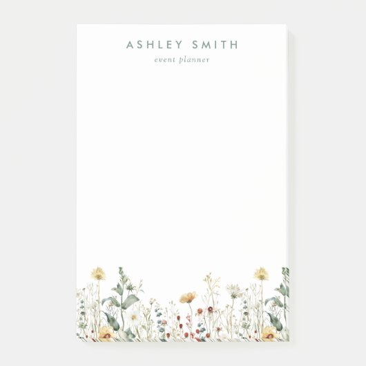 Summer Wildflower Field Post-it® Notes (Voorkant)