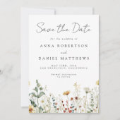 Summer Wildflower Field Save The Date (Voorkant)