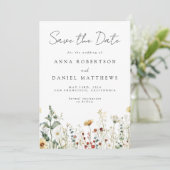 Summer Wildflower Field Save The Date (Staand voorkant)