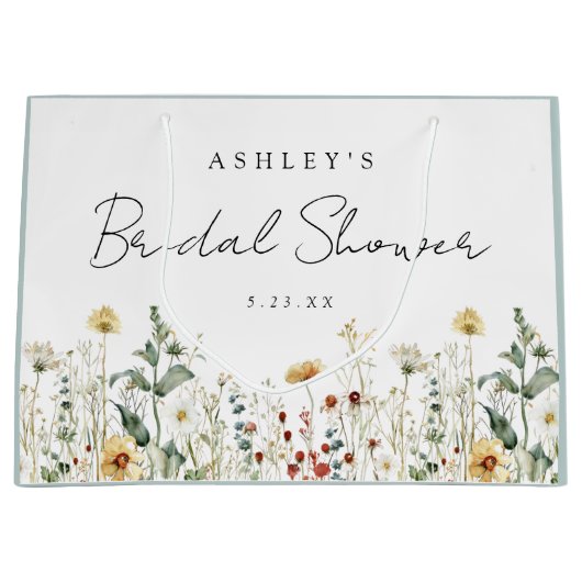 Summer Wildflower Field Vrijgezellenfeest Groot Cadeauzakje (Voorkant)