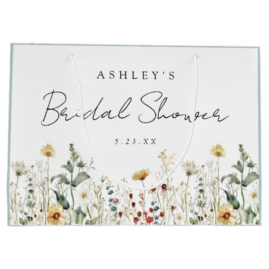 Summer Wildflower Field Vrijgezellenfeest Groot Cadeauzakje (Achterkant)