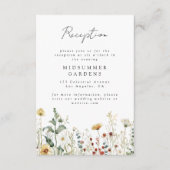 Summer Wildflower Field Wedding Details Enclosure Informatiekaartje (Voorkant)