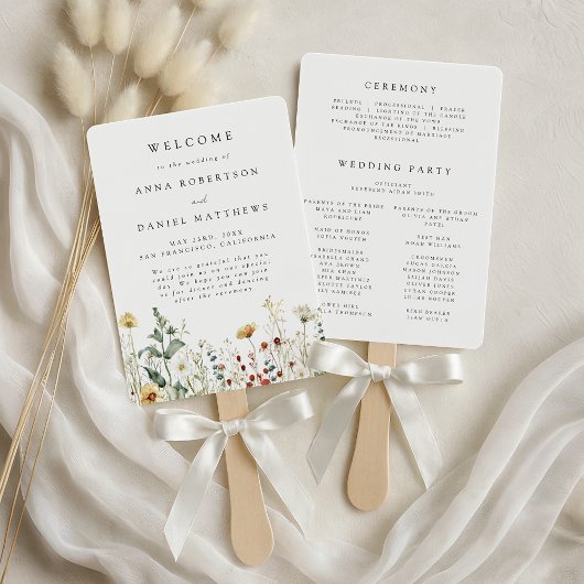 Summer Wildflower Field Wedding Handwaaier