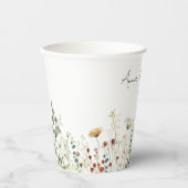 Summer Wildflower Field Wedding Papieren Bekers (Voorkant)