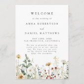 Summer Wildflower Field Wedding Programmakaart (Voorkant)