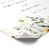 Summer Wildflower Field Wedding Welcome Poster (Hoek)