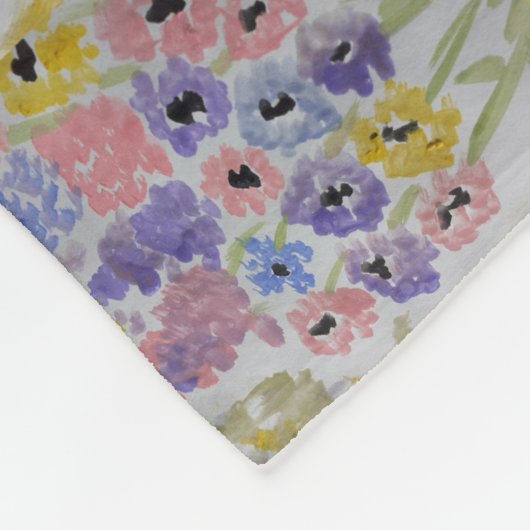 Summer Wildflower Fleece Deken (Hoek)