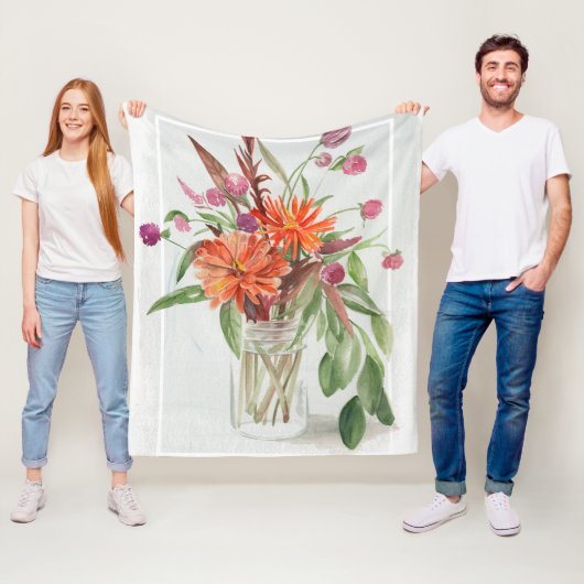 Summer Wildflower Fleece Deken (In situ)