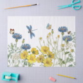 Summer Wildflower Floral Dragonfly Bee Craft Flip Tissuepapier (Craft)