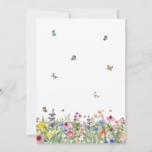 Summer Wildflower Garden Vrijgezellenfeest Kaart (Achterkant)